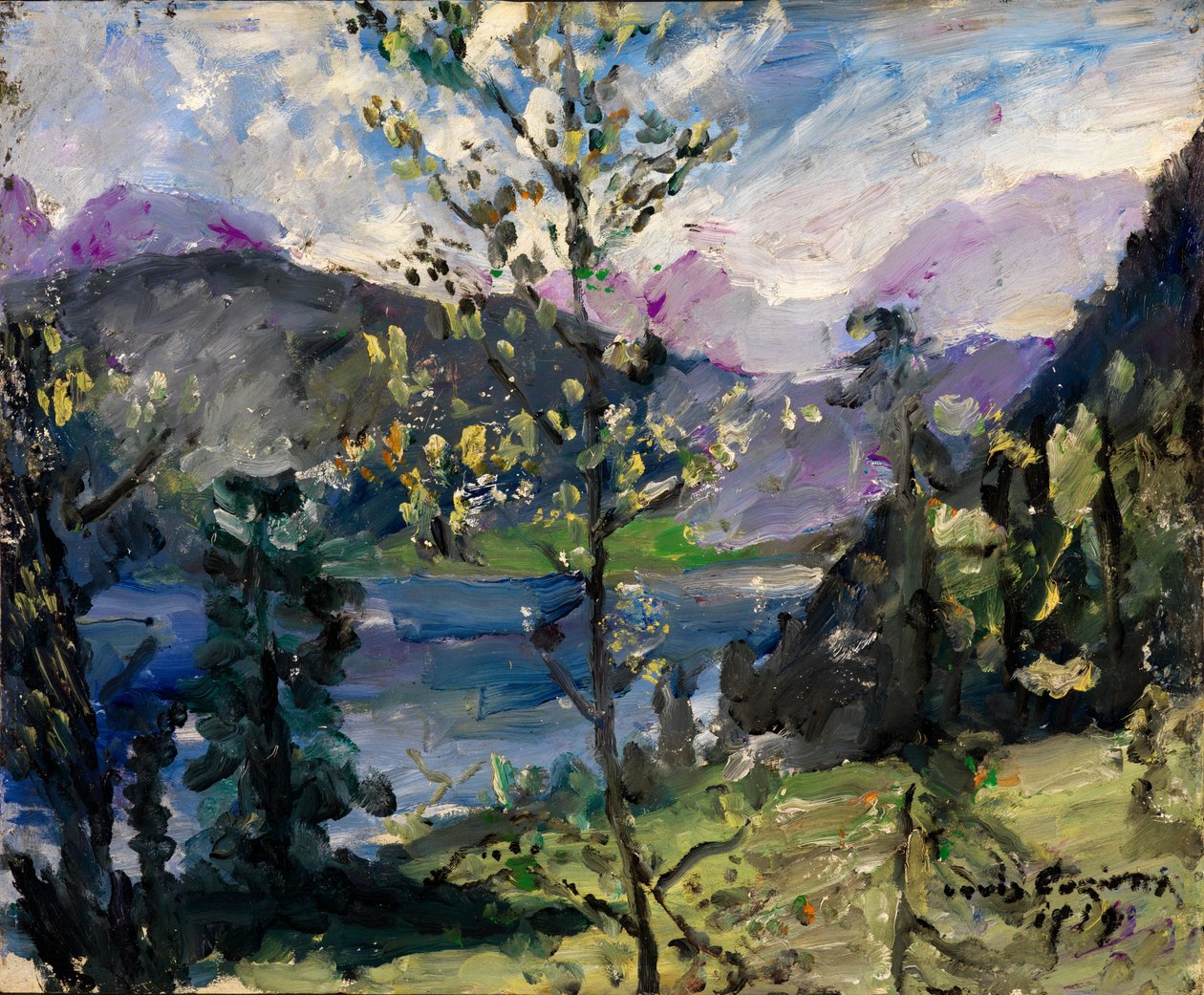 Landschap bij de Walchensee door Lovis Corinth