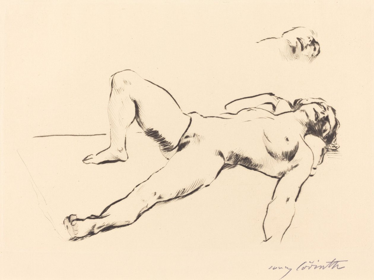 Liggende vrouwelijke naakt II, 1912 door Lovis Corinth
