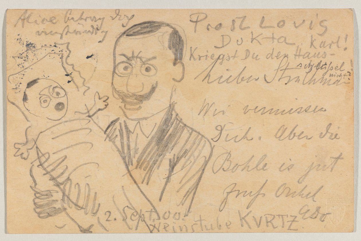 Lovis Corinth aan Carl Strathmann: Ansichtkaart door Lovis Corinth