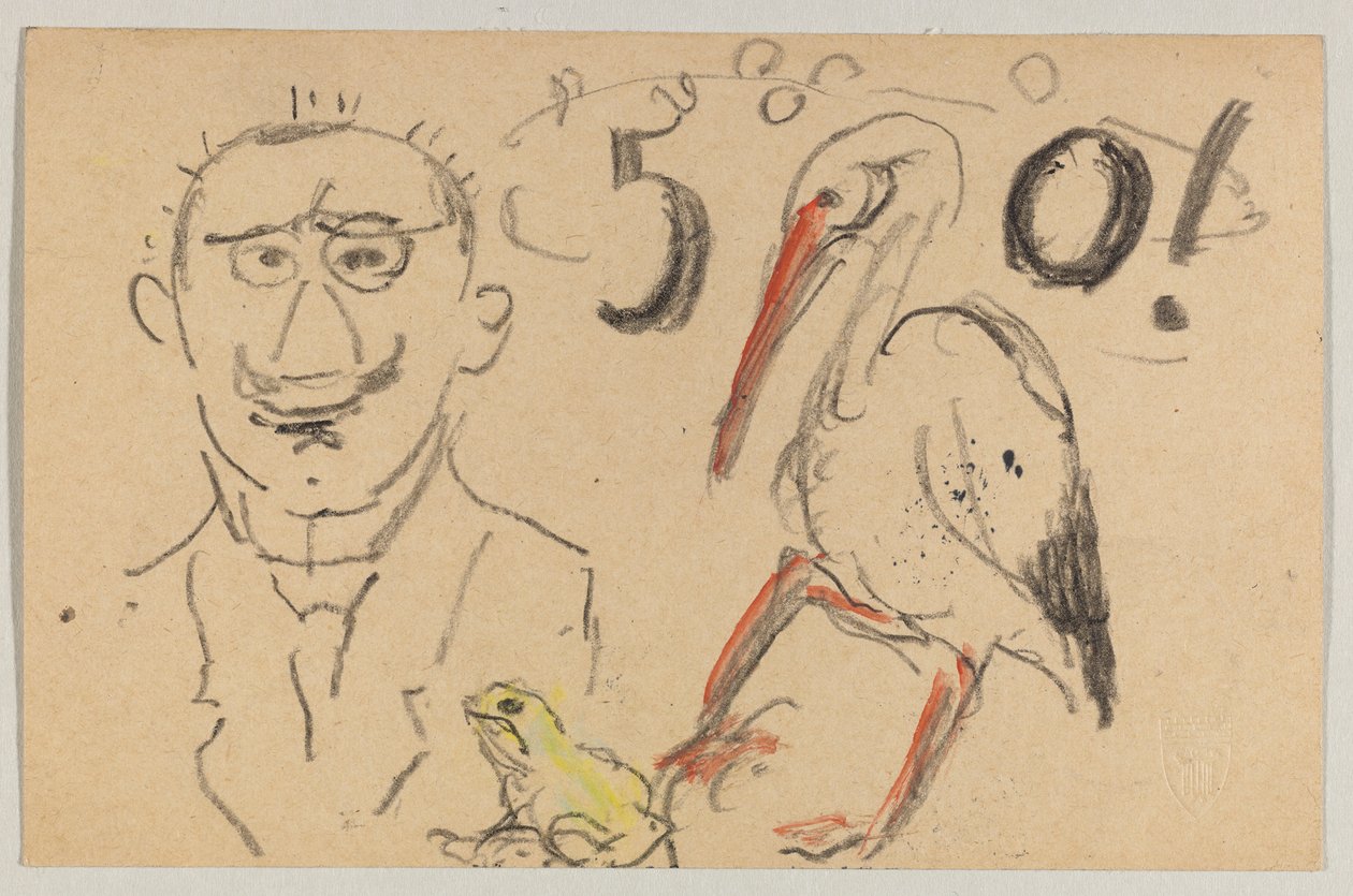 Lovis Corinth aan Carl Strathmann: Postkaart, poststempel 11 september 1916 door Lovis Corinth