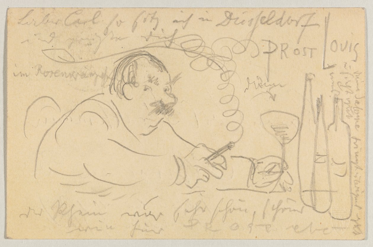 Lovis Corinth aan Carl Strathmann: Ansichtkaart, poststempel 13 september 1907 door Lovis Corinth