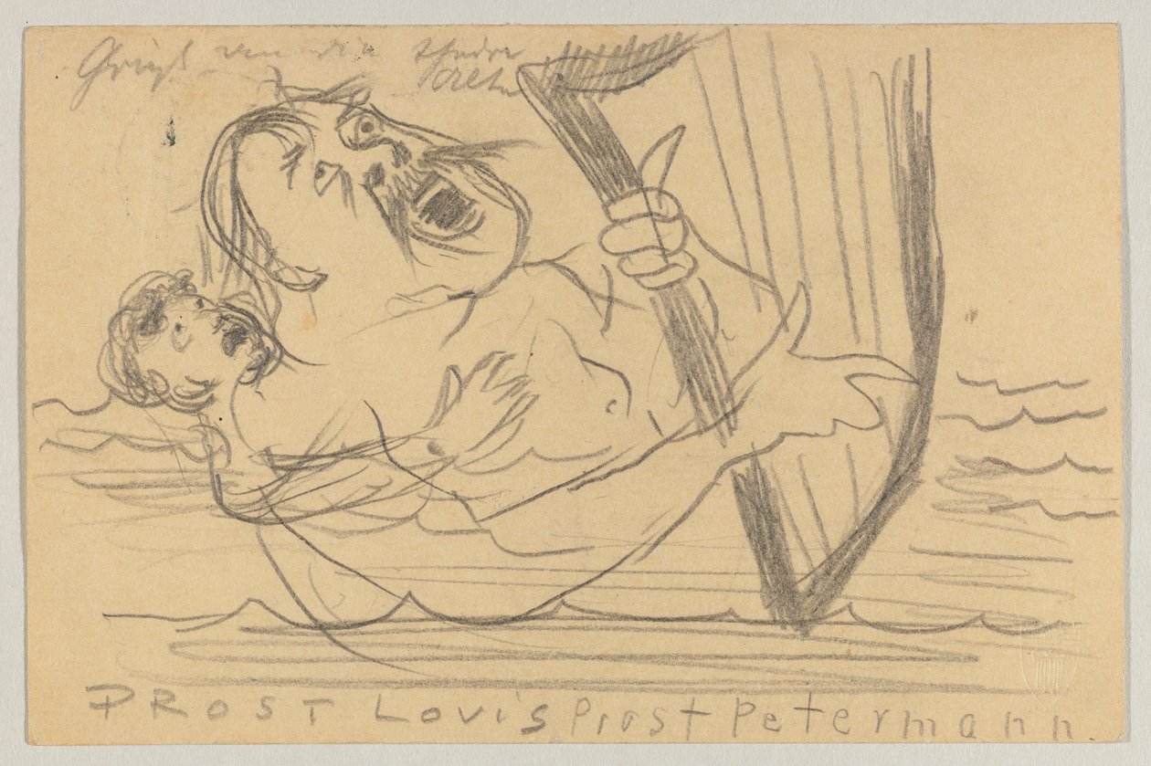 Lovis Corinth aan Carl Strathmann: Ansichtkaart, Poststempel 18 juli 1903 door Lovis Corinth