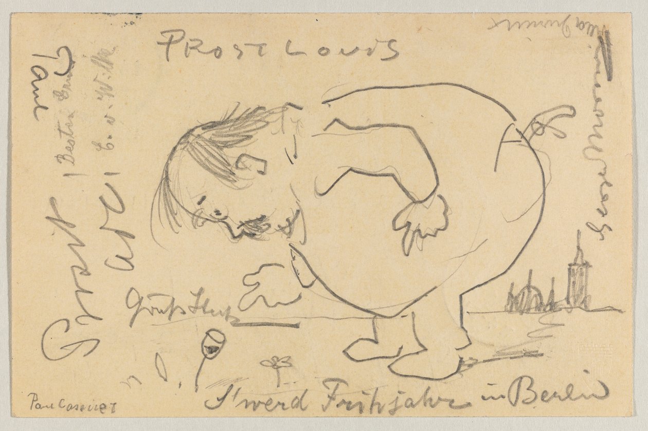 Lovis Corinth aan Carl Strathmann: Ansichtkaart, poststempel 1 april 1908 door Lovis Corinth