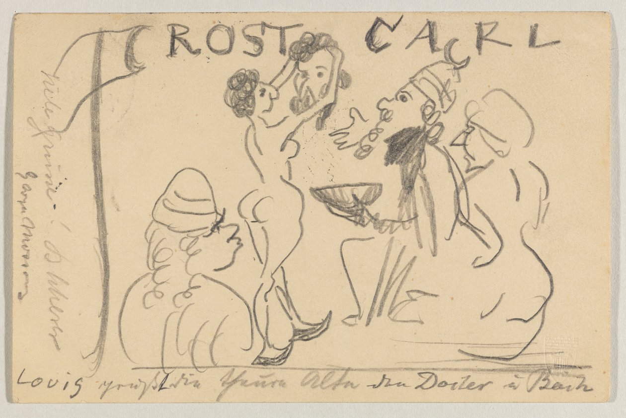 Lovis Corinth aan Carl Strathmann: Ansichtkaart, poststempel 22 mei 1905 door Lovis Corinth