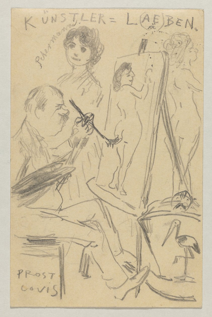 Lovis Corinth aan Carl Strathmann: Ansichtkaart, poststempel 25 juni 1904 door Lovis Corinth