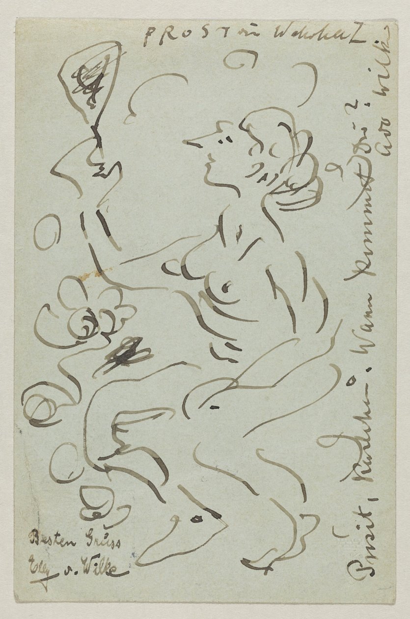 Lovis Corinth aan Carl Strathmann: Ansichtkaart, poststempel 25 maart 1906 door Lovis Corinth