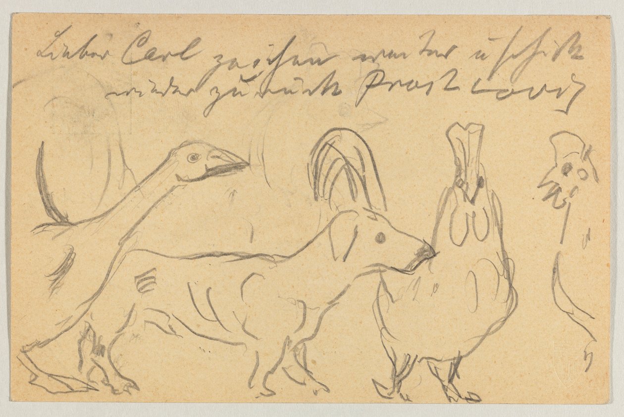 Lovis Corinth aan Carl Strathmann: Ansichtkaart, Poststempel 26 Augustus 1905 door Lovis Corinth
