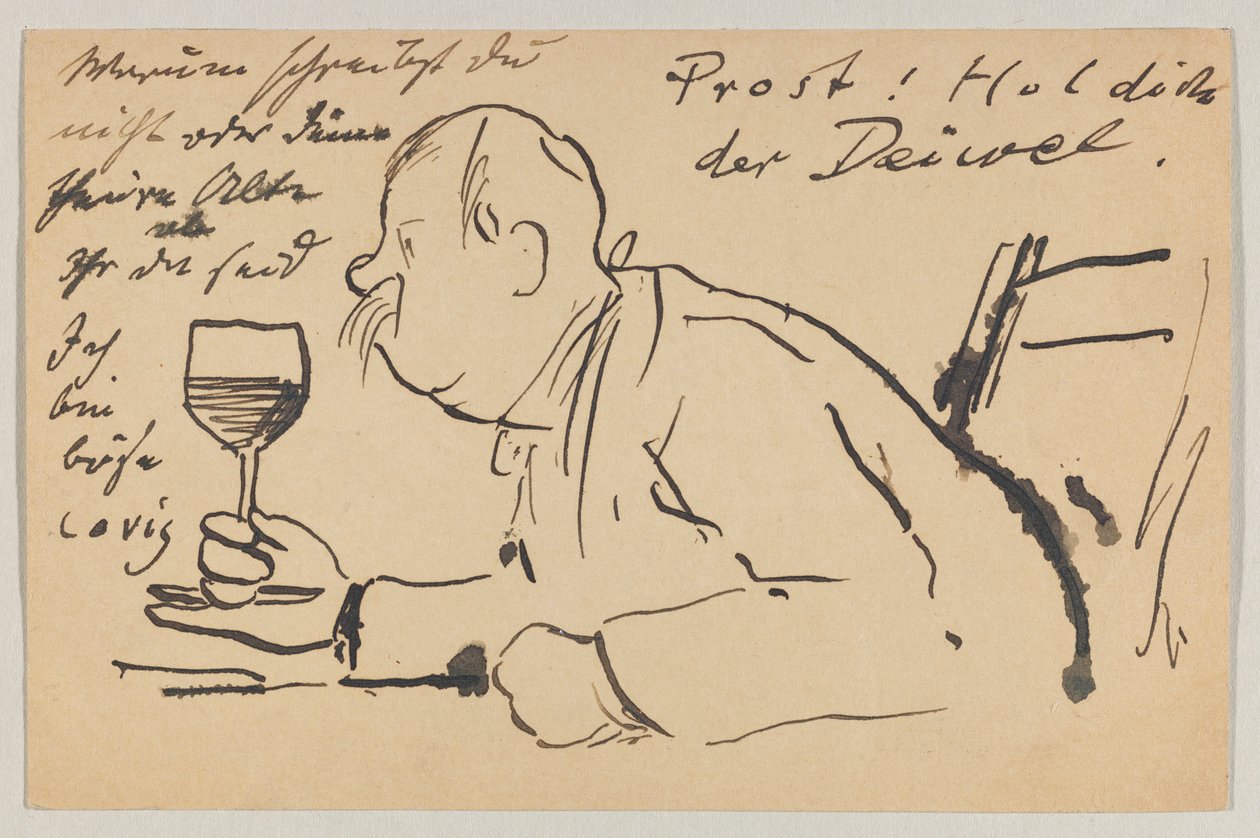 Lovis Corinth aan Carl Strathmann: Ansichtkaart, poststempel 2 september 1902 door Lovis Corinth