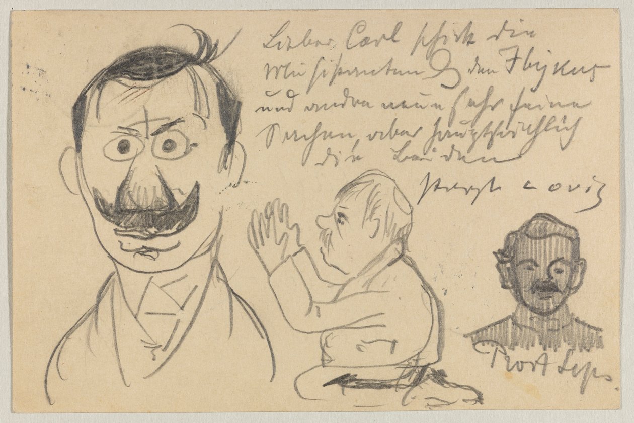 Lovis Corinth aan Carl Strathmann: Ansichtkaart, poststempel 30 januari 1903 door Lovis Corinth
