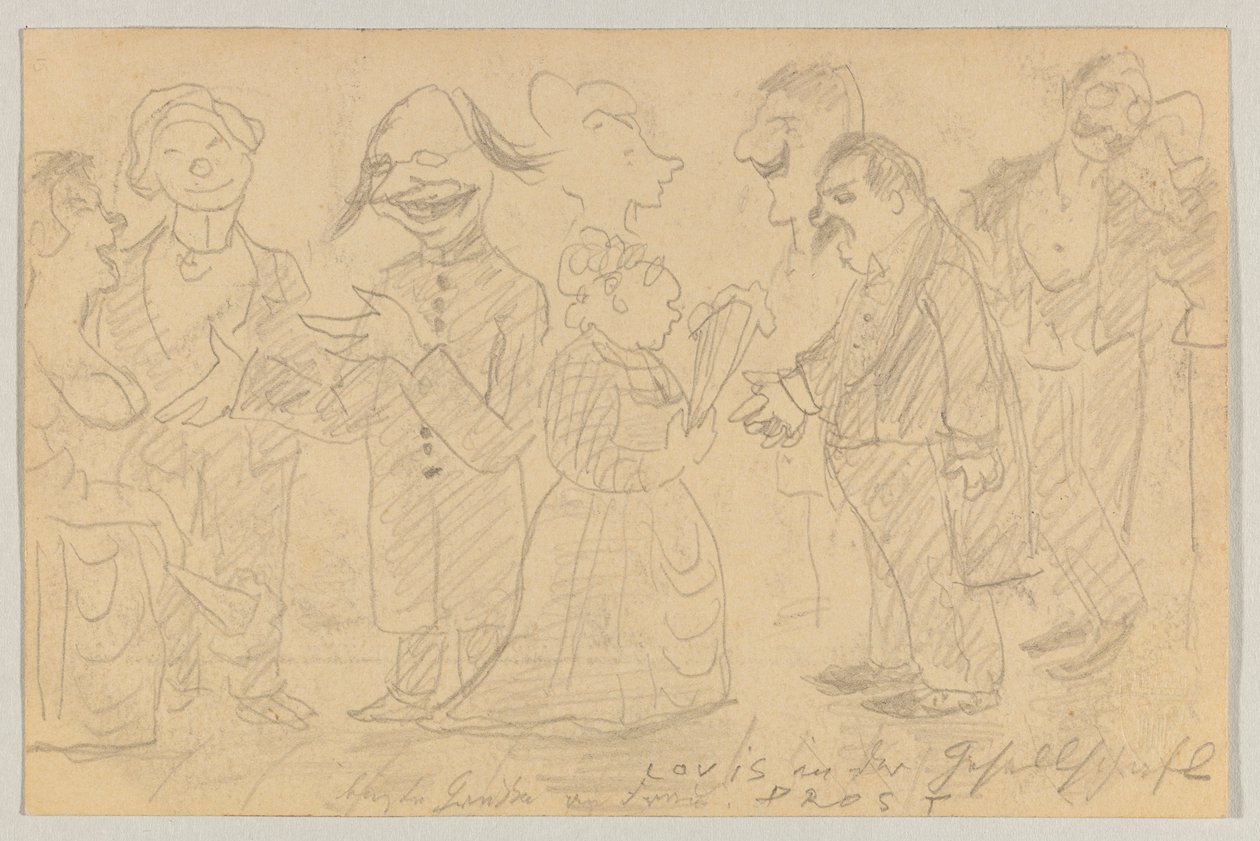 Lovis Corinth aan Carl Strathmann: Postkaart, poststempel 8 november 1899 door Lovis Corinth
