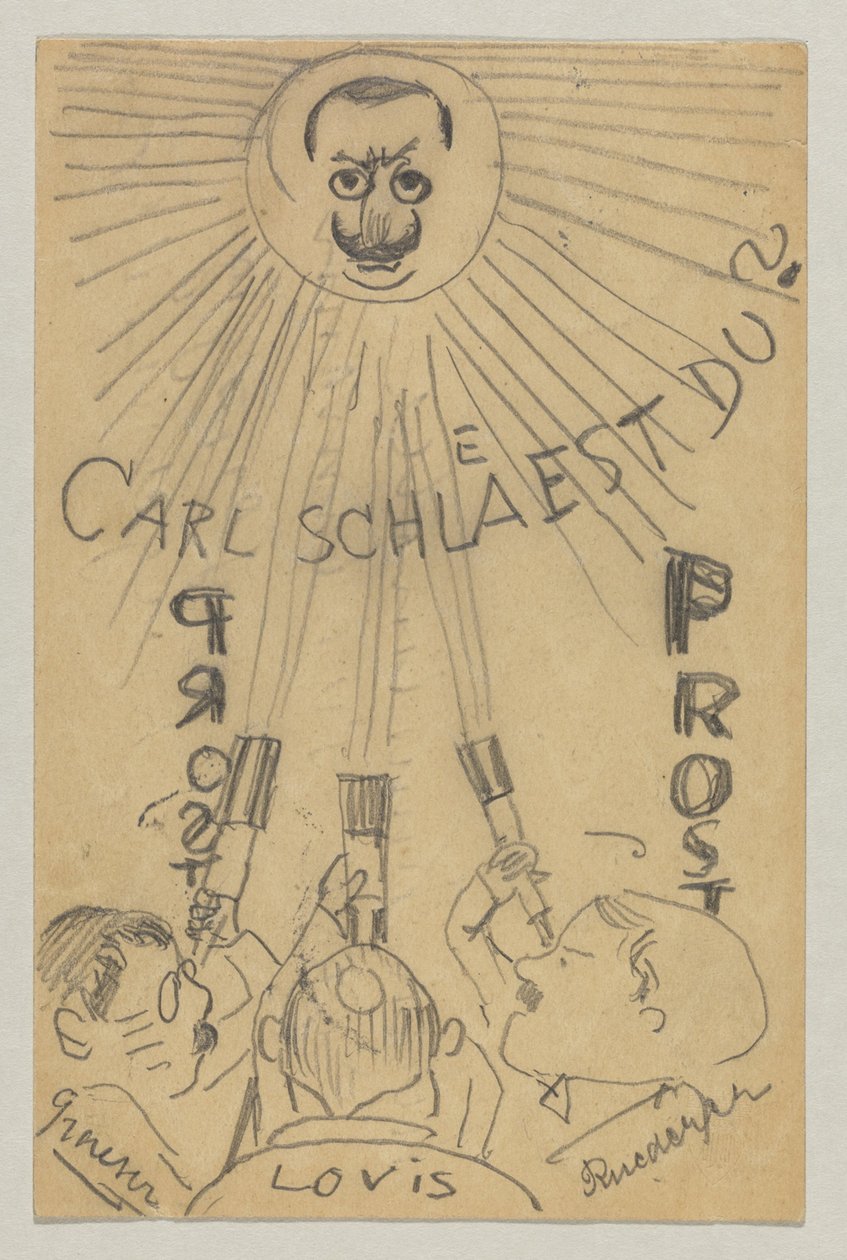 Lovis Corinth aan Carl Strathmann: Ansichtkaart, poststempel 9 januari 1910 door Lovis Corinth