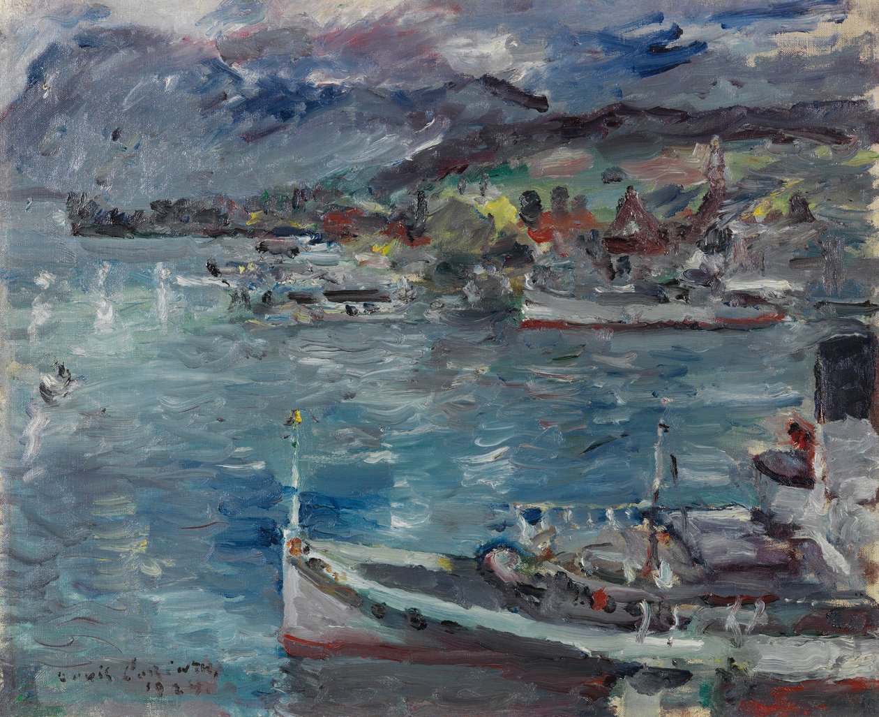 Het meer van Luzern in de ochtend door Lovis Corinth