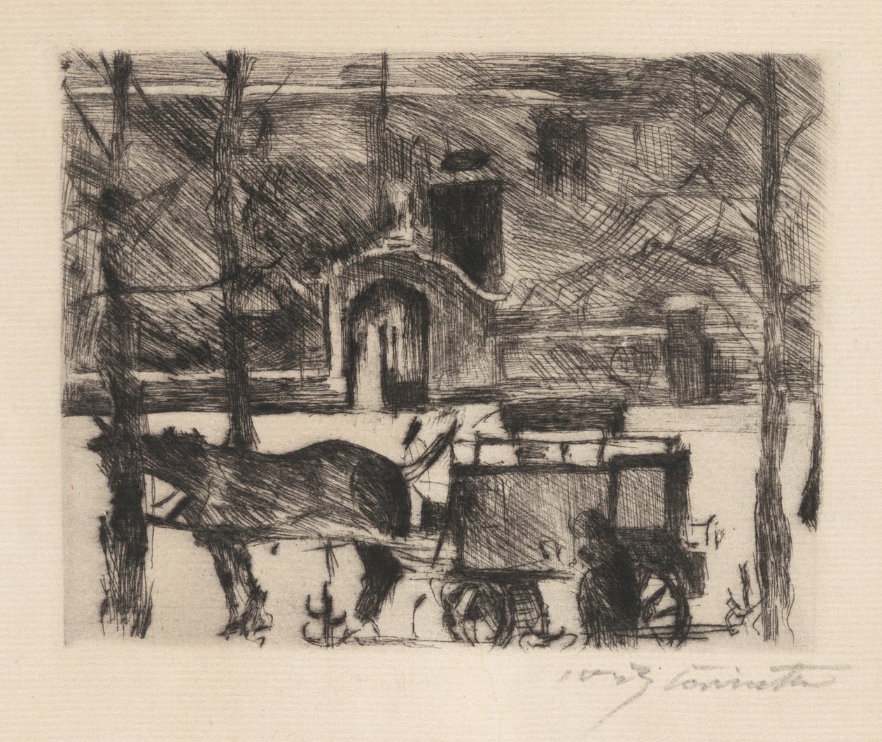 Melkwagen door Lovis Corinth