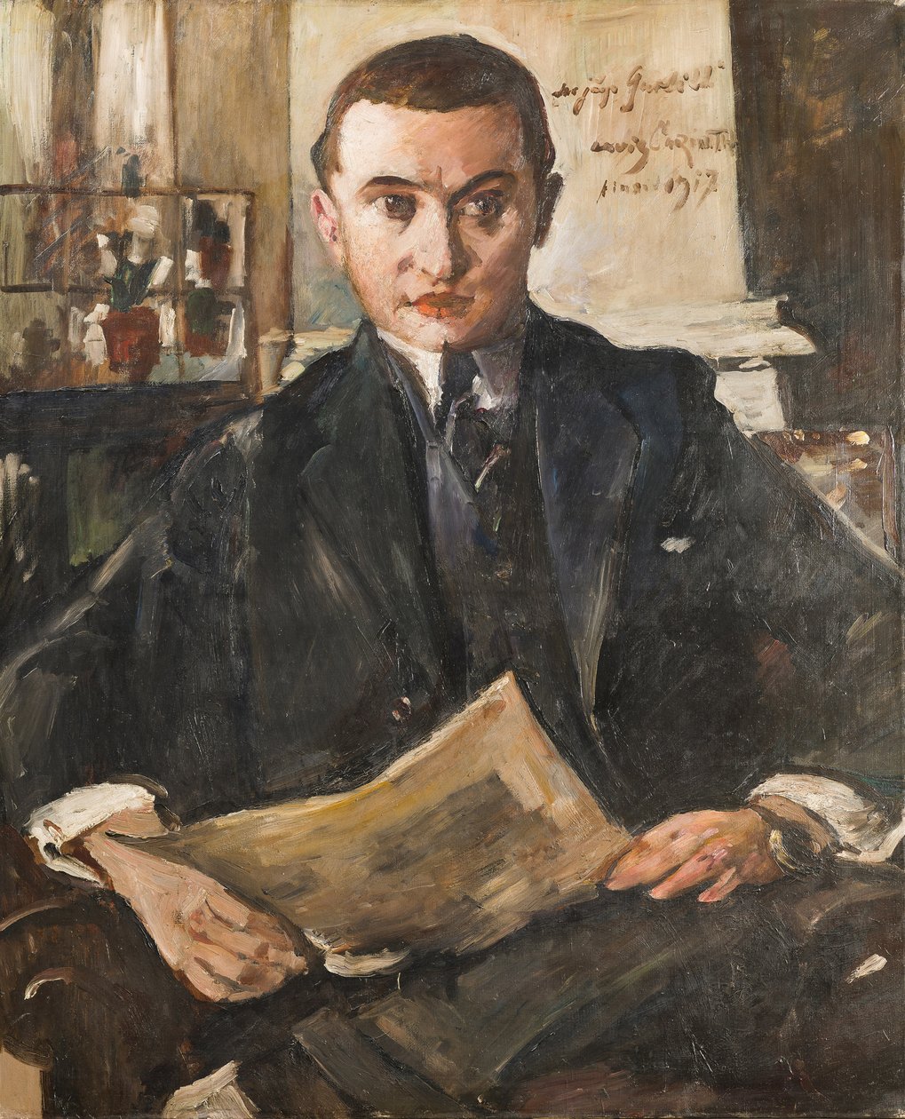 Portret van Wolfgang Gurlitt, 1917 door Lovis Corinth