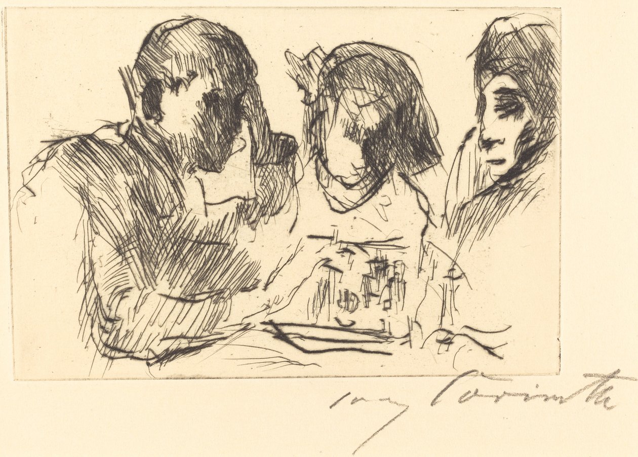 Schachspiel, 1918 door Lovis Corinth