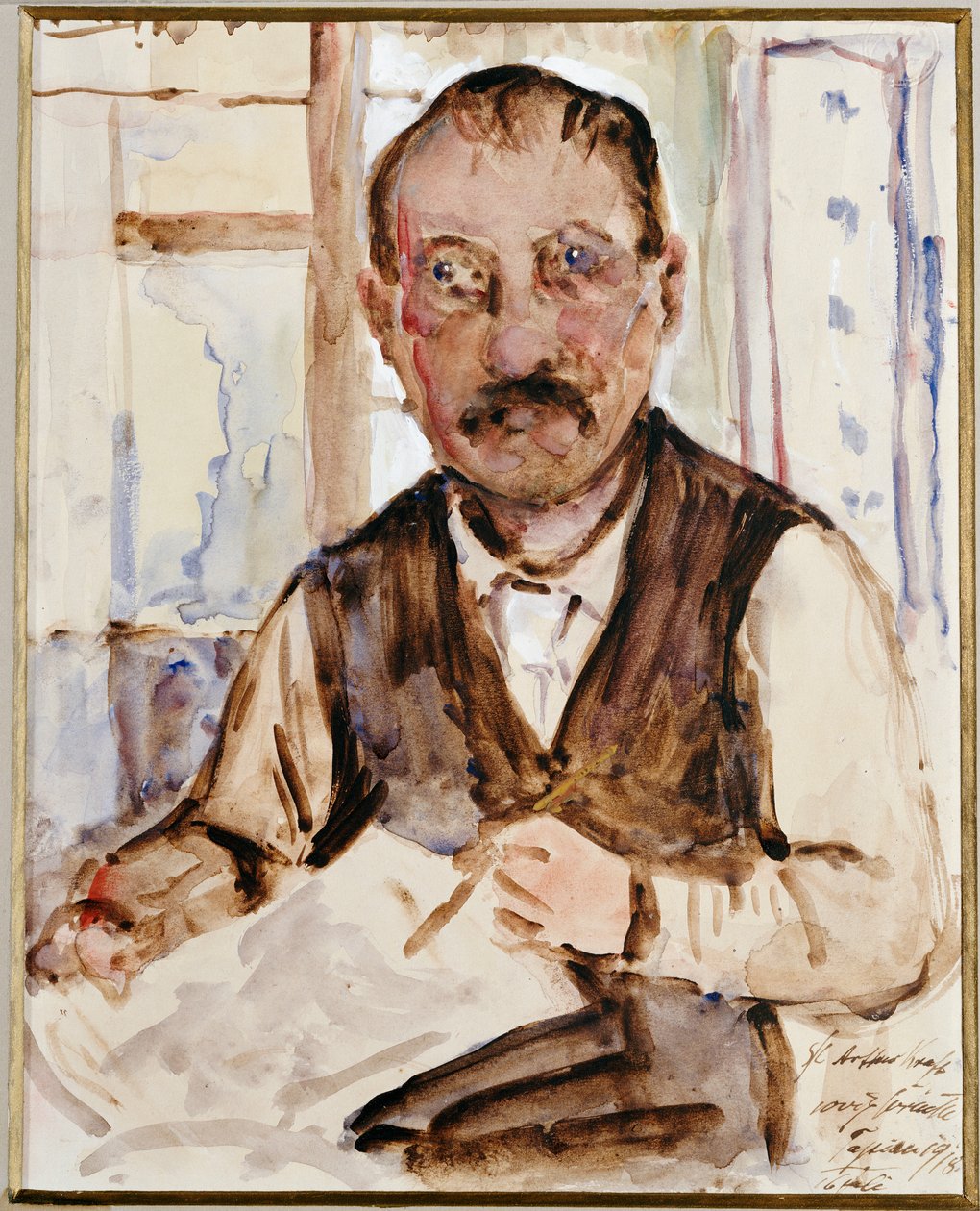 Zelfportret, 1918 door Lovis Corinth