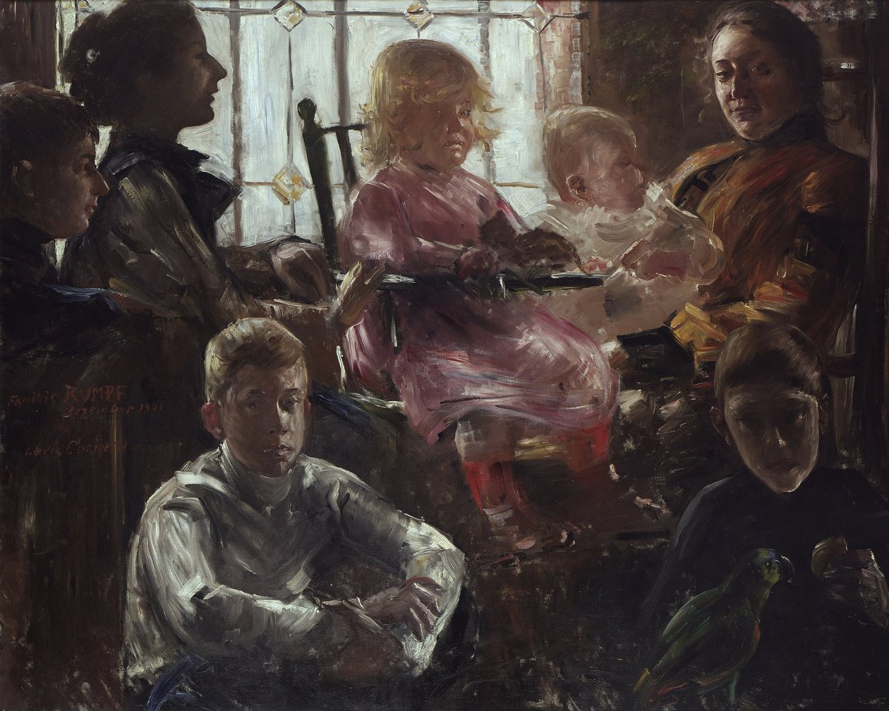 De familie van de schilder Fritz Rumpf door Lovis Corinth