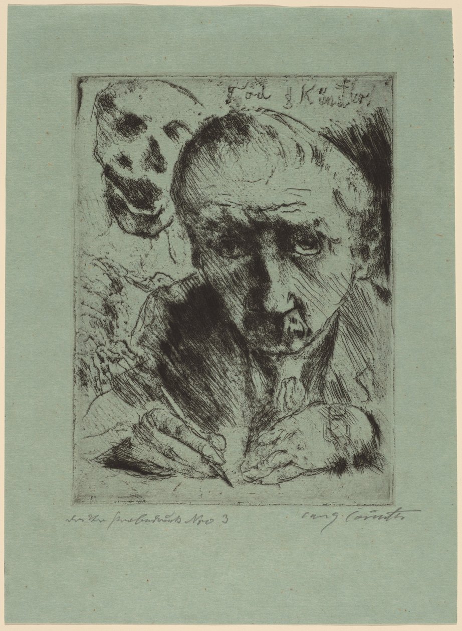 Tod und Künstler Dood en de Kunstenaar, 1920-1921 door Lovis Corinth