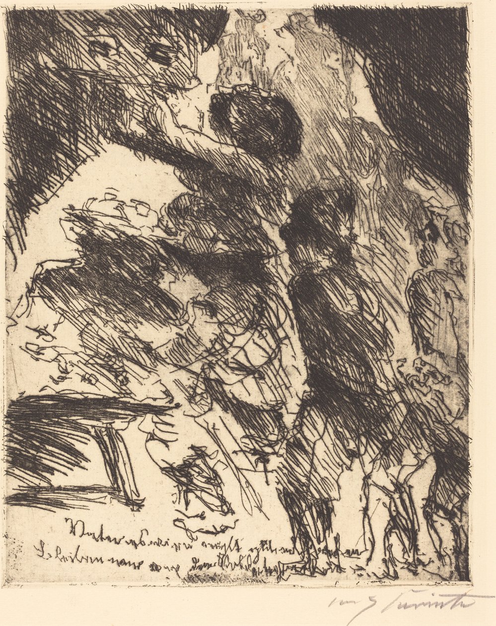 Vader, Dit Zal Niet Goed Af Lopen, We Moeten Wegblijven van de Soldatenbende door Lovis Corinth