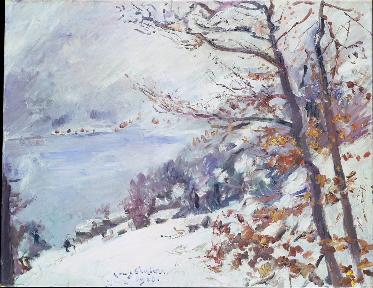 Walchensee in de winter door Lovis Corinth