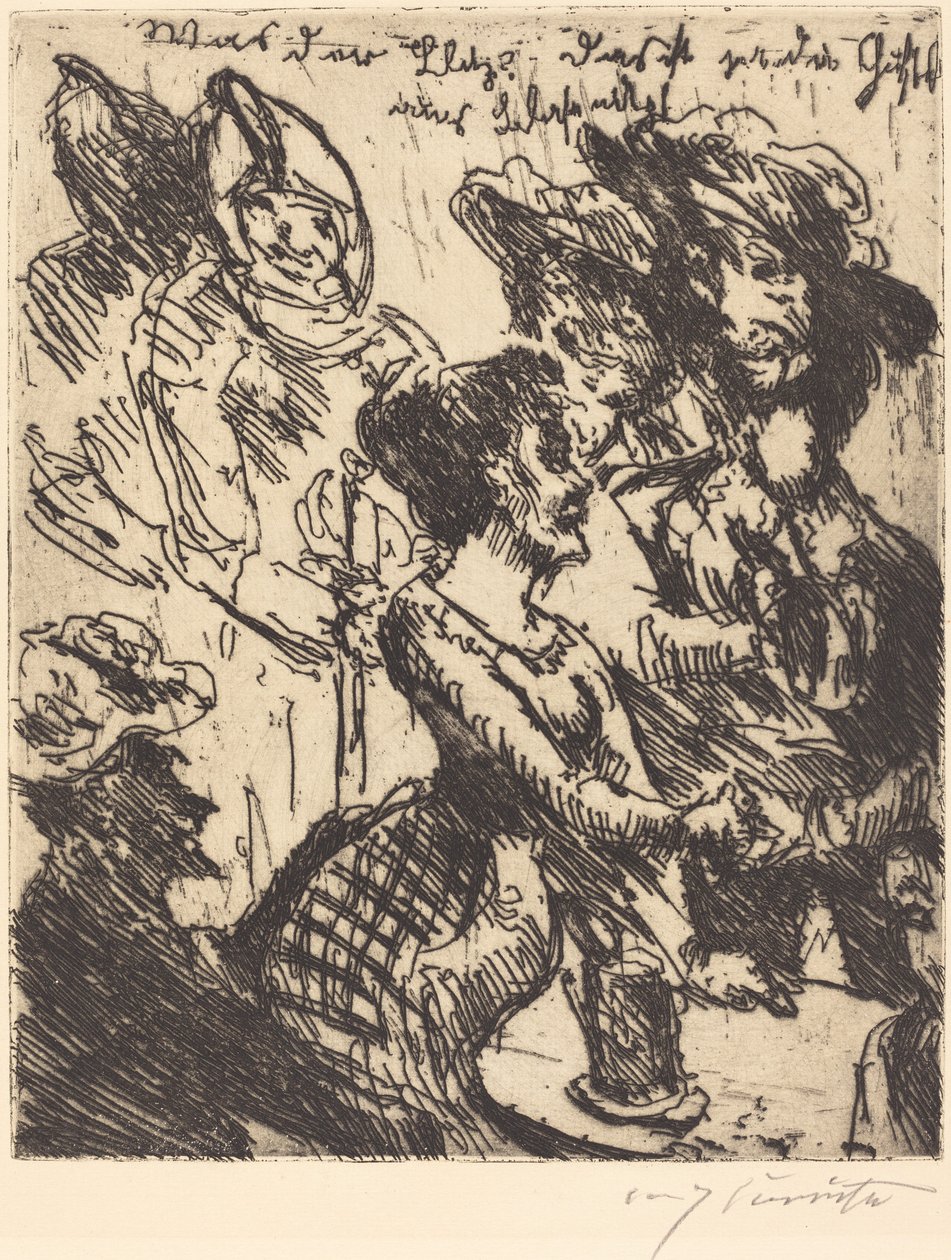 Was der blitz! Das ist ja die gustel von blasewitz door Lovis Corinth