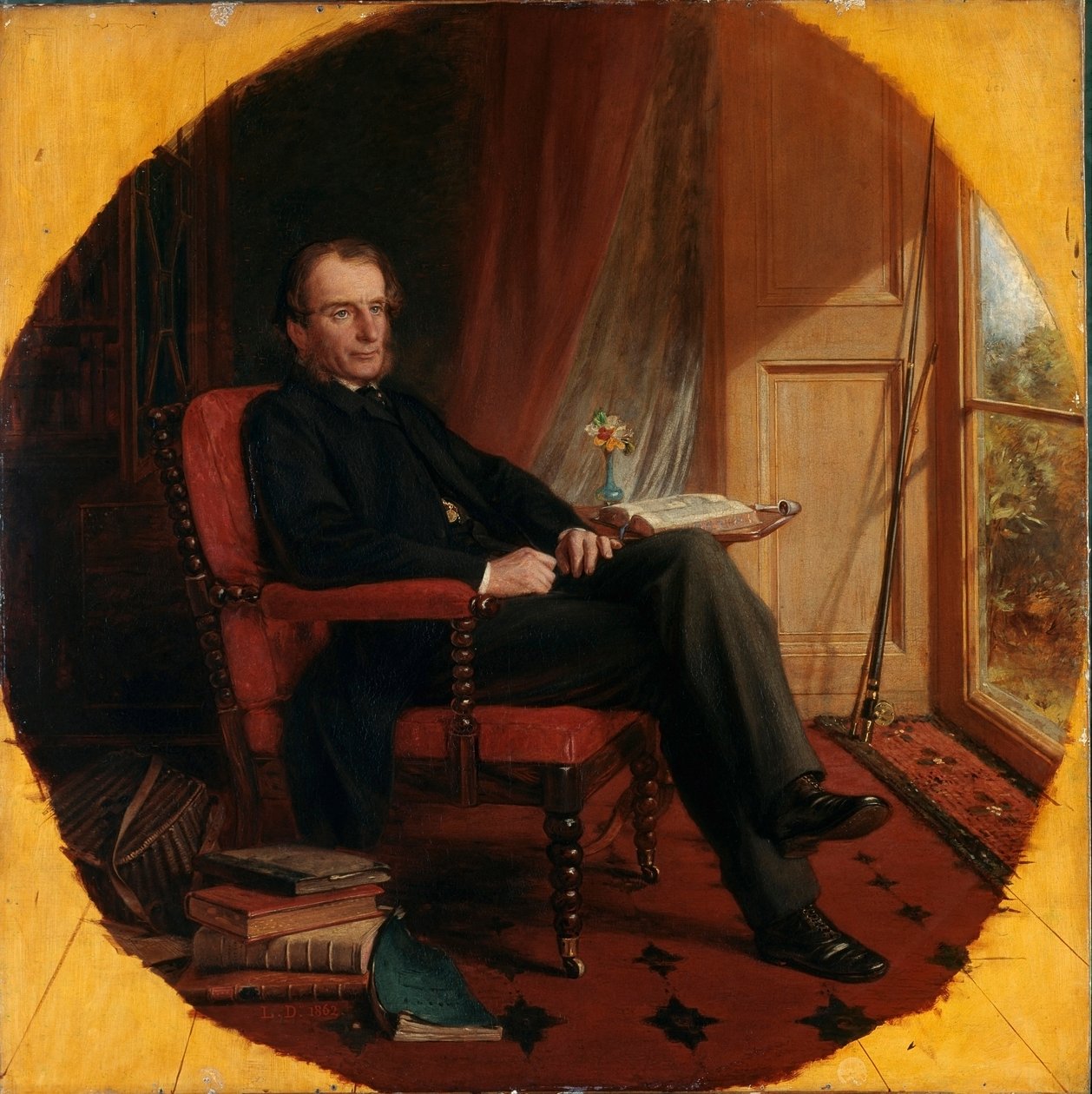 Portret van de Engelse Schrijver Charles Kingsley door Lowes Cato Dickinson