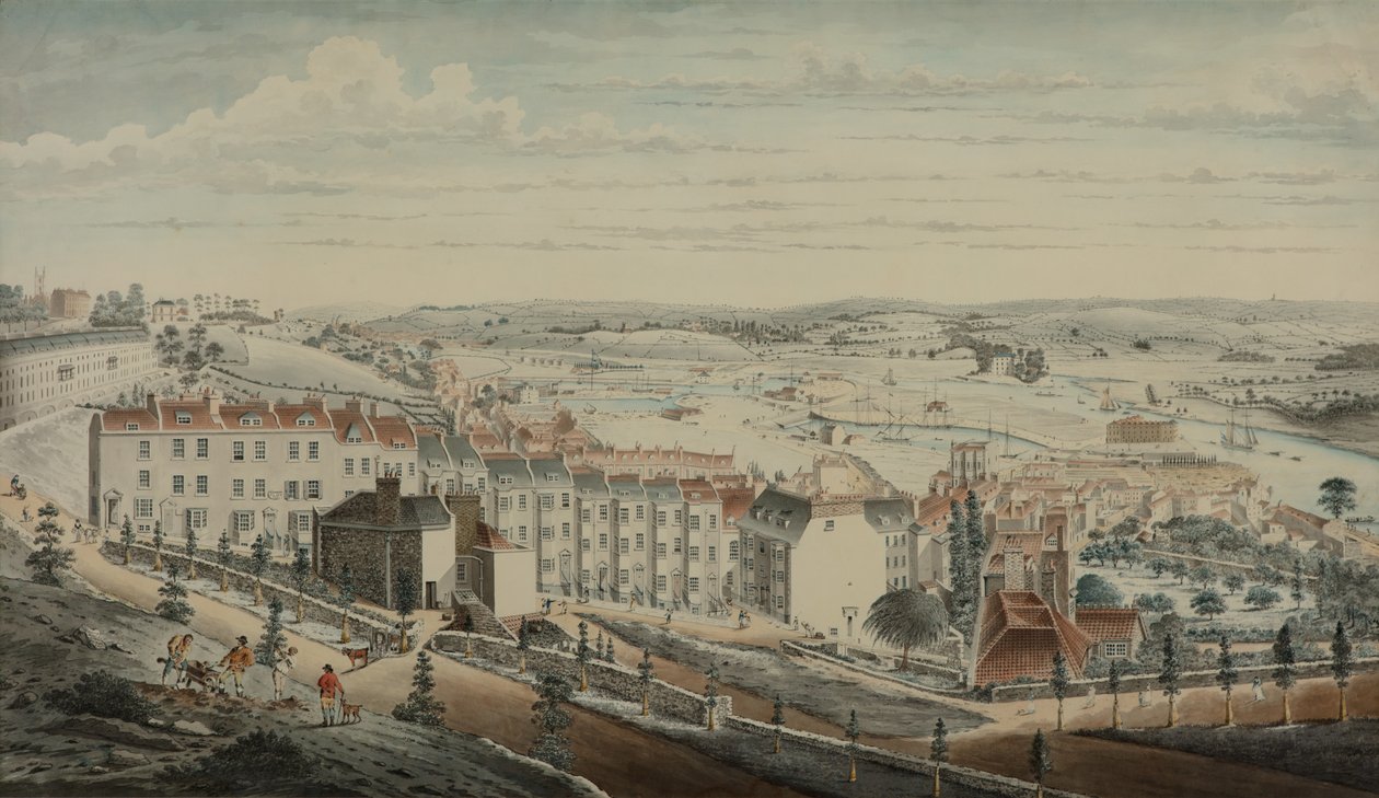Uitzicht op Granby Hill, Clifton, vanuit het westen door Lt.Col.William Booth
