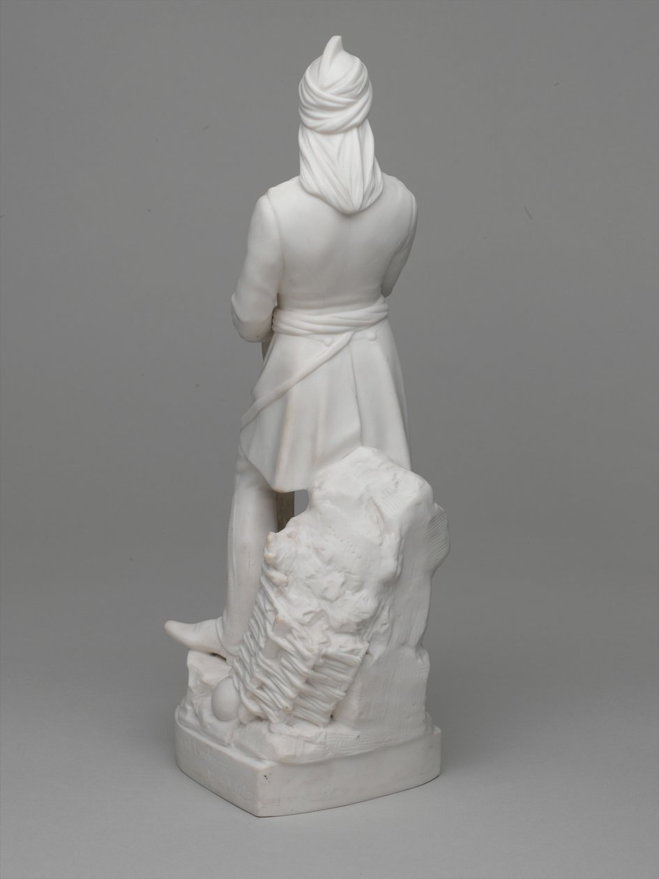 Parian ware beeldje van Luitenant (later Majoor) William Hodson door Ltd Mintons