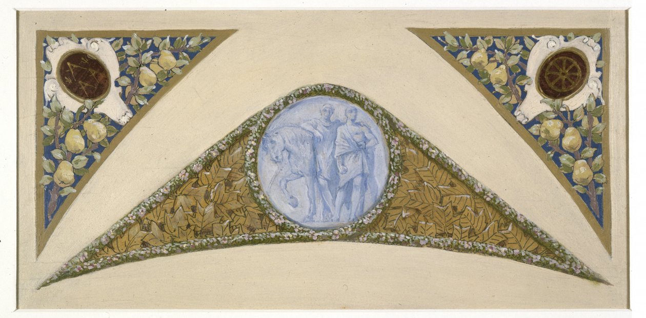 Schets voor de Feesttrap in het stadhuis van Parijs: Tweelingen, tussen 1888 en 1898 door Luc Oliver Merson
