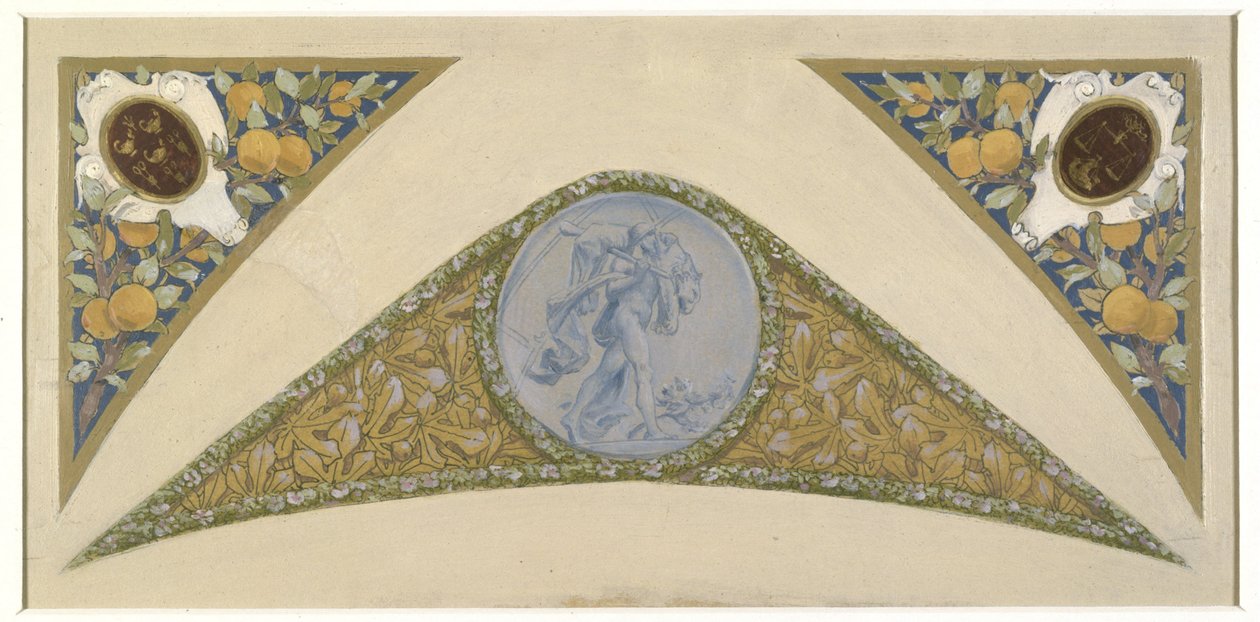 Schets voor de Festivaltrap in het Stadhuis van Parijs: Leeuw, tussen 1888 en 1898 door Luc Oliver Merson