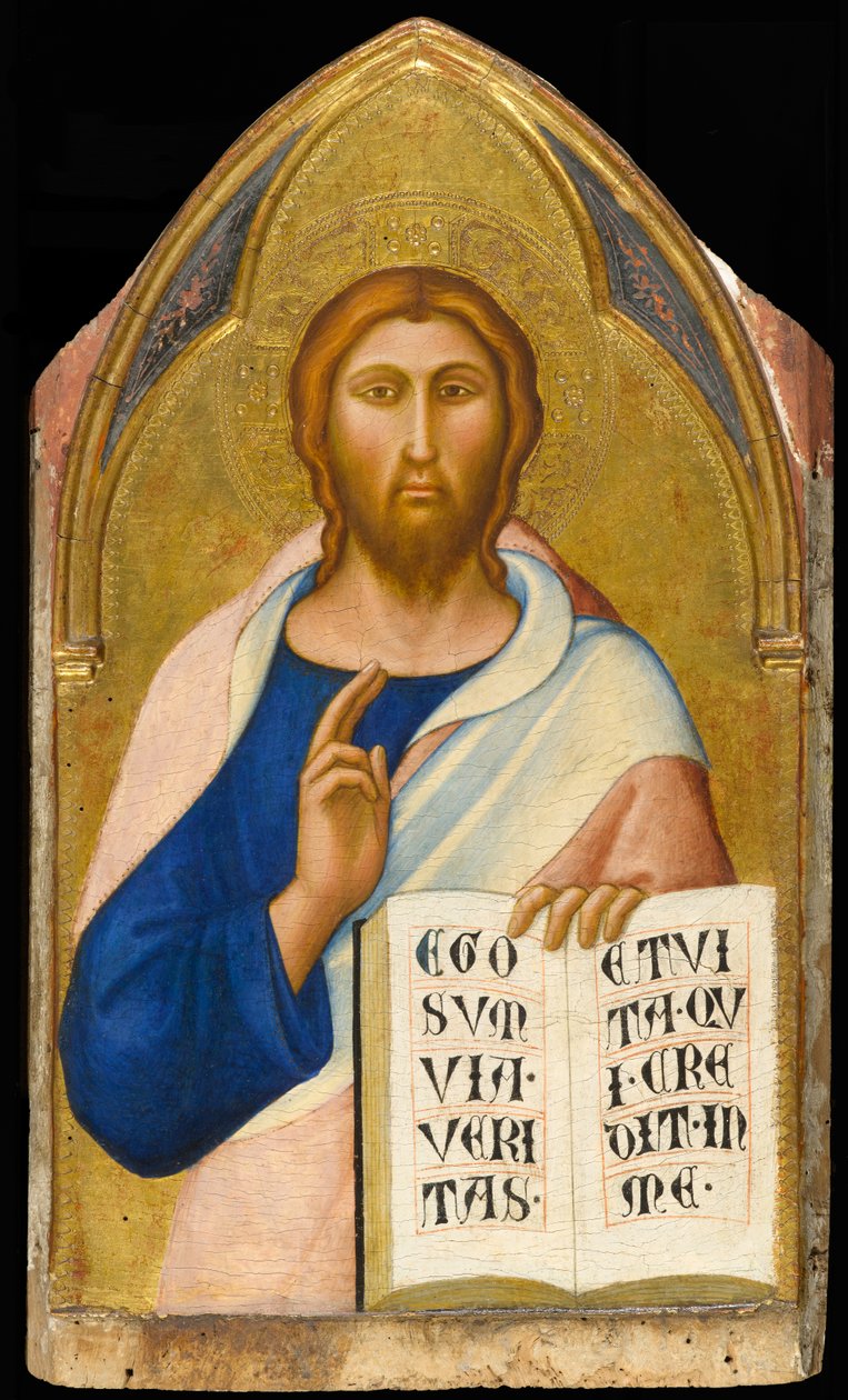 Christus zegent, c.1355-1360 door Luca di Tommè