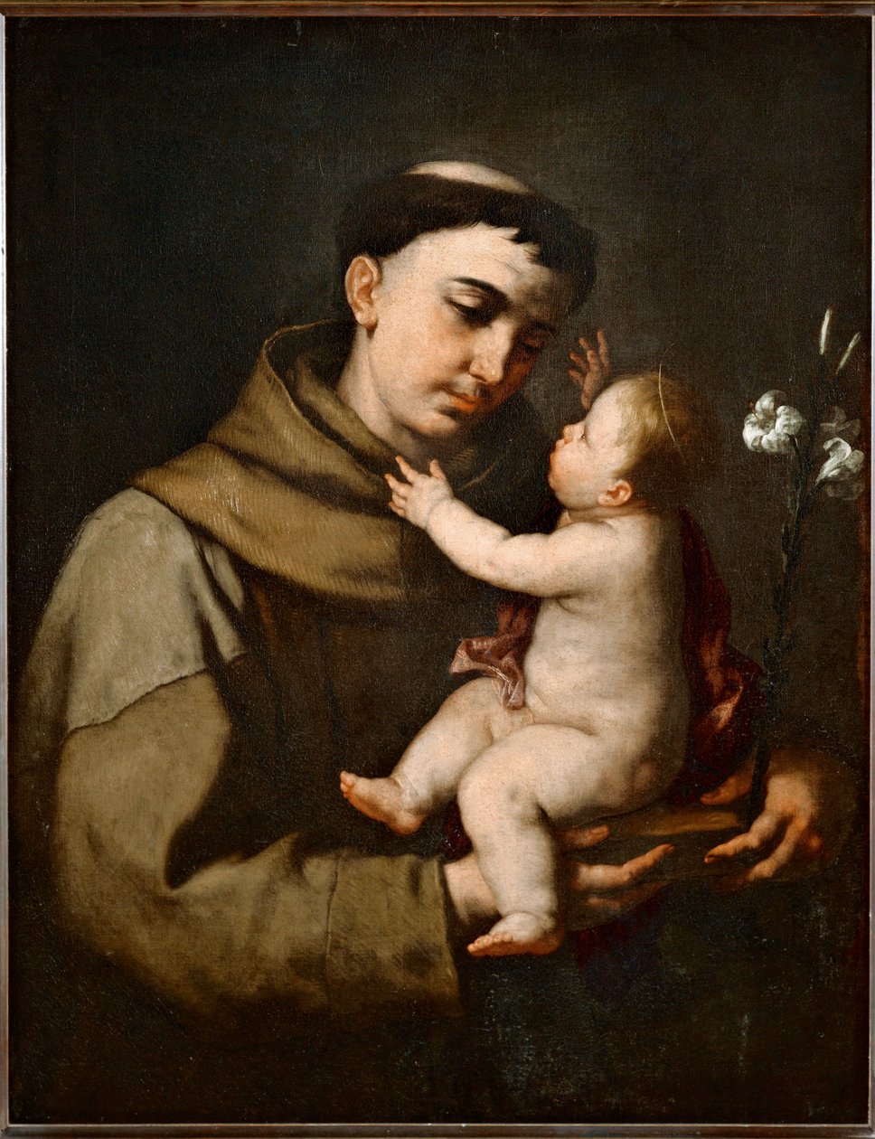 De heilige Antonius van Padua en het kindje Jezus ... door Luca (circle of) Giordano