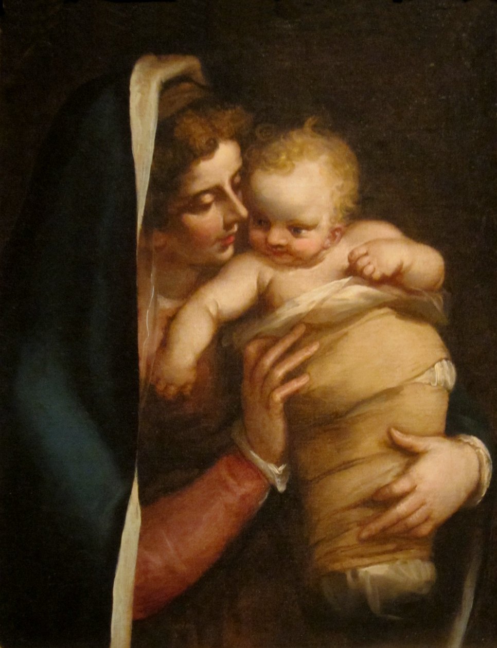 Madonna met kind door Luca Cambiaso