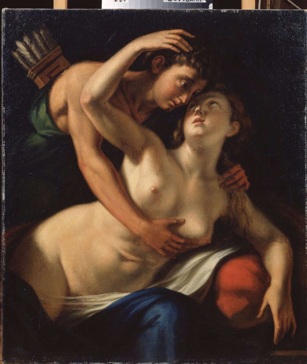 Venus en Adonis door Luca Cambiaso