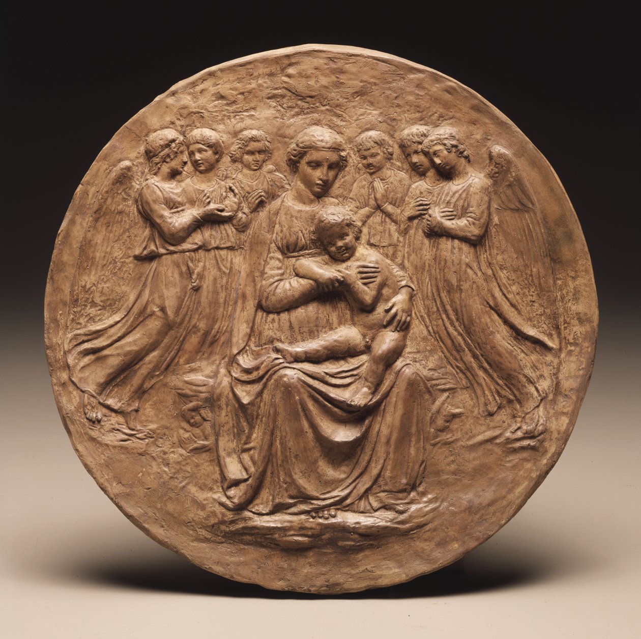 Madonna en Kind met Zes Engelen door Luca Della Robbia