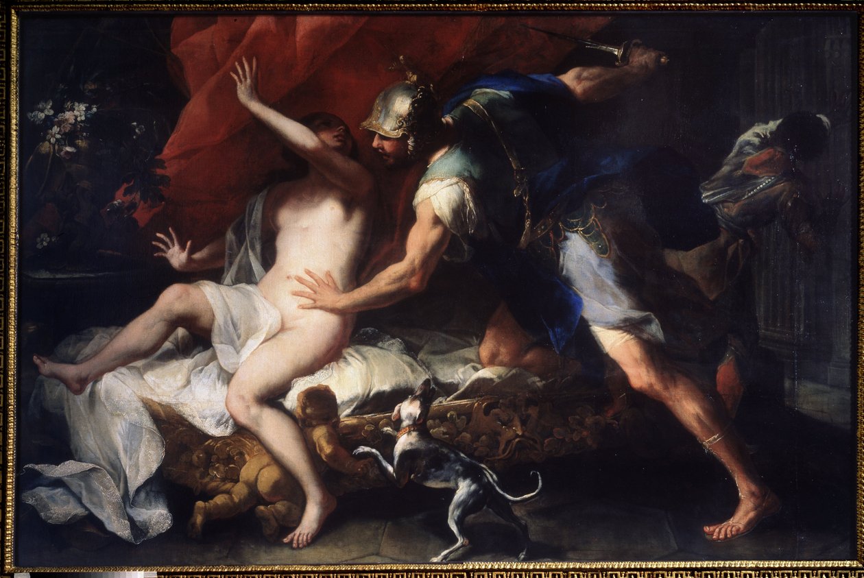 (Tarquinius en Lucretia) De verkrachting van Lucretia door Luca Giordano