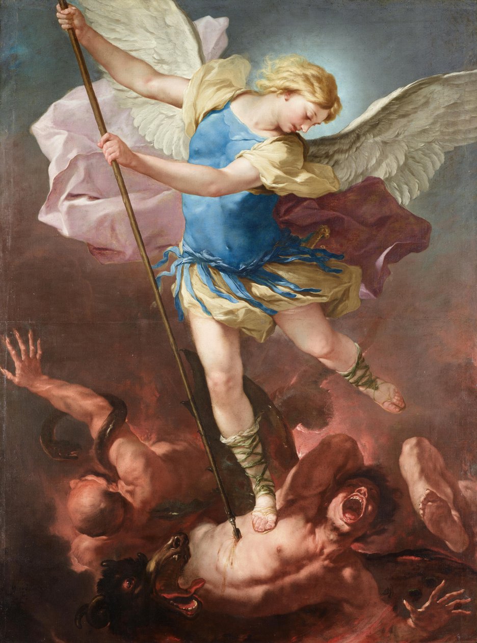 De heilige Michaël door Luca Giordano
