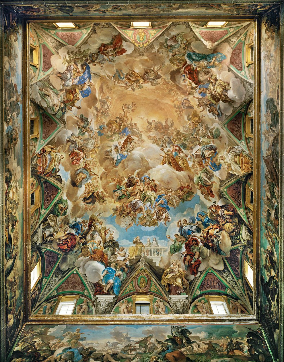 De triomf van Habsburg door Luca Giordano