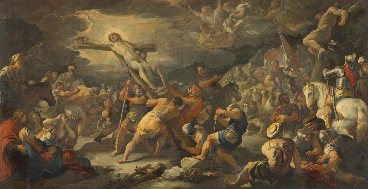 Oprichting van het kruis door Luca Giordano