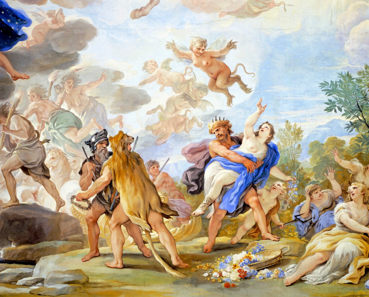 Verkrachting van Proserpina (detail) door Luca Giordano