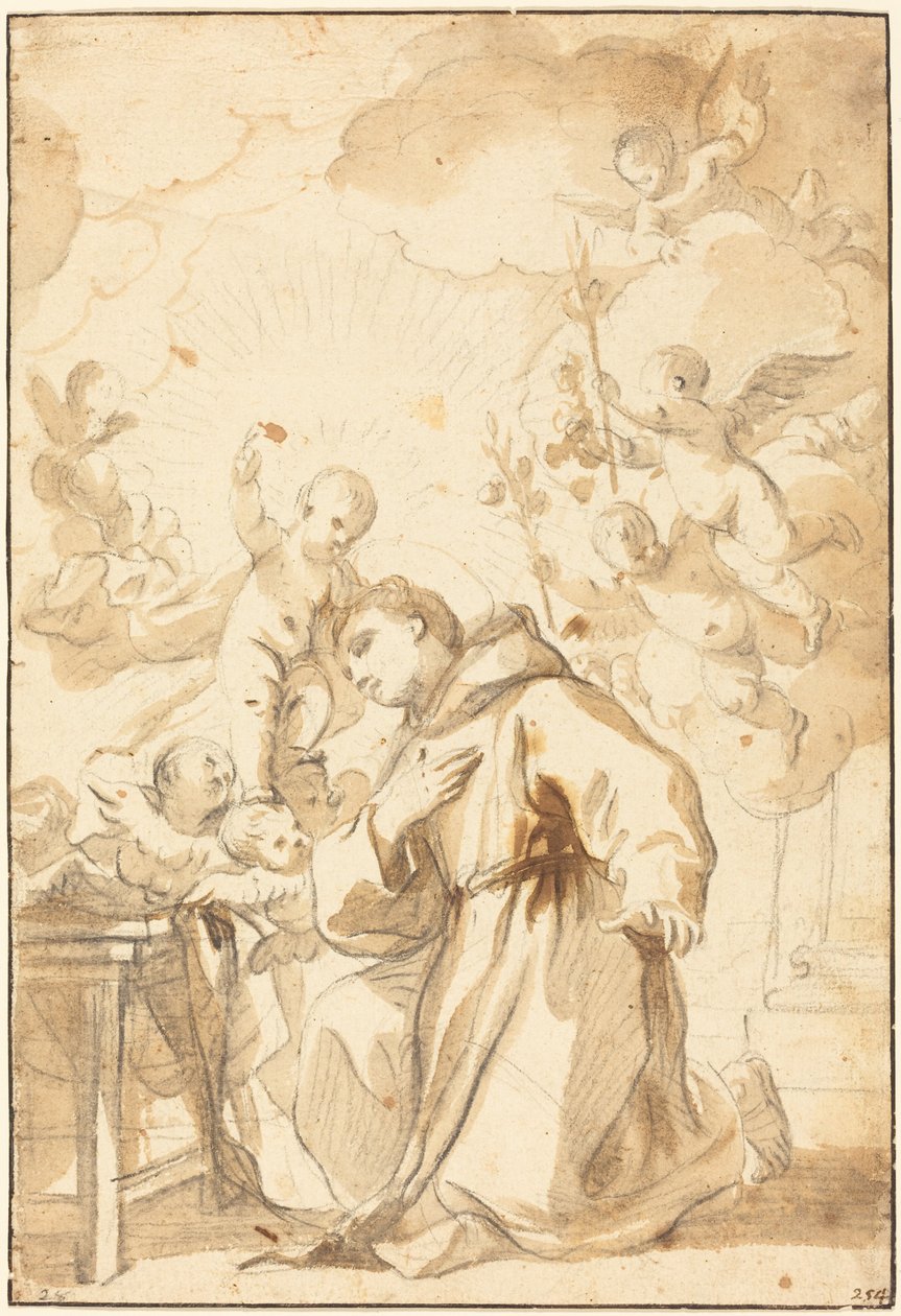 De heilige Antonius van Padua door Luca Giordano