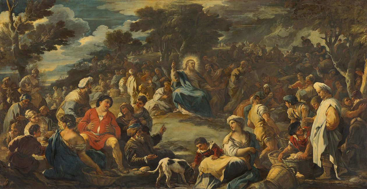 Spijziging van de tienduizend (de wonderbare broodvermenigvuldiging) door Luca Giordano