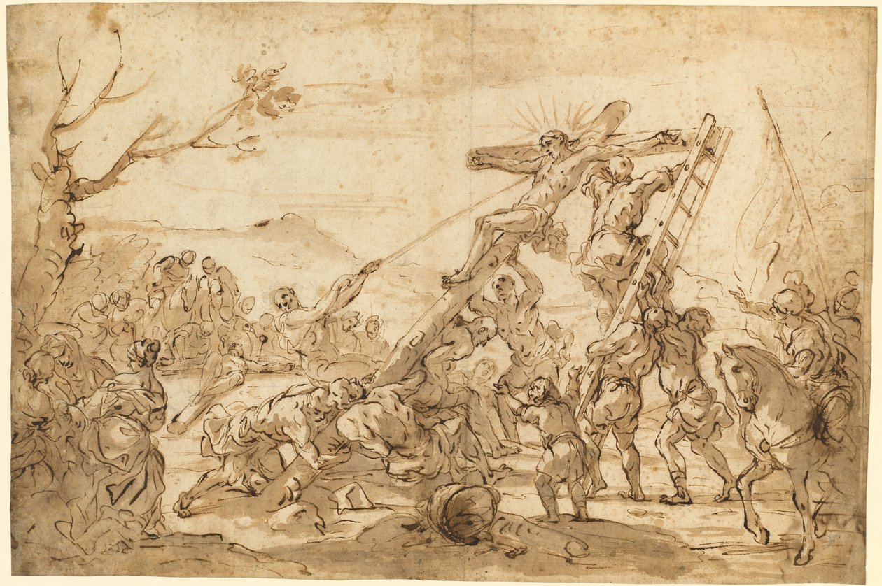 De kruisoprichting door Luca Giordano