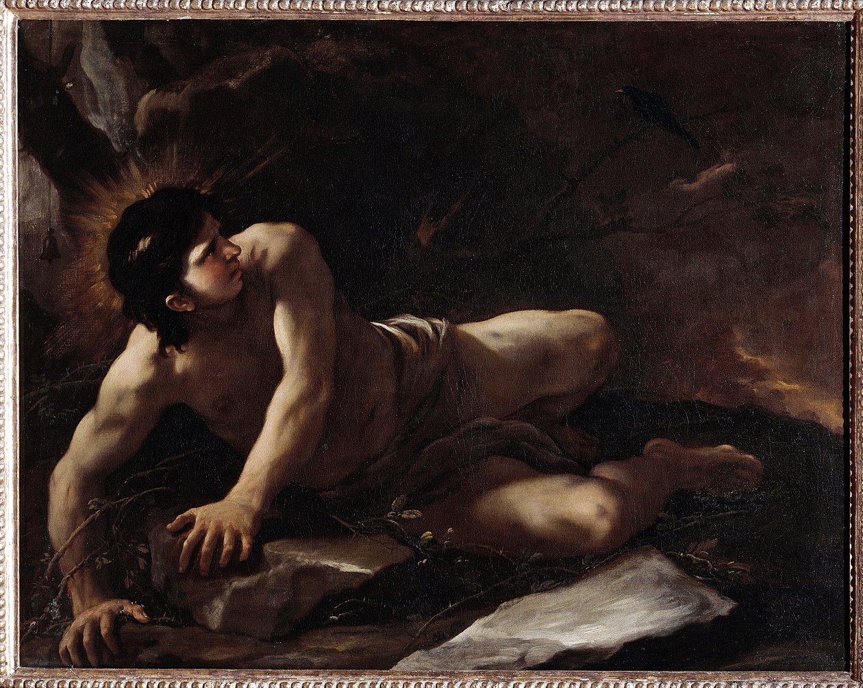 De Verleiding van Sint Benedictus door Luca Giordano