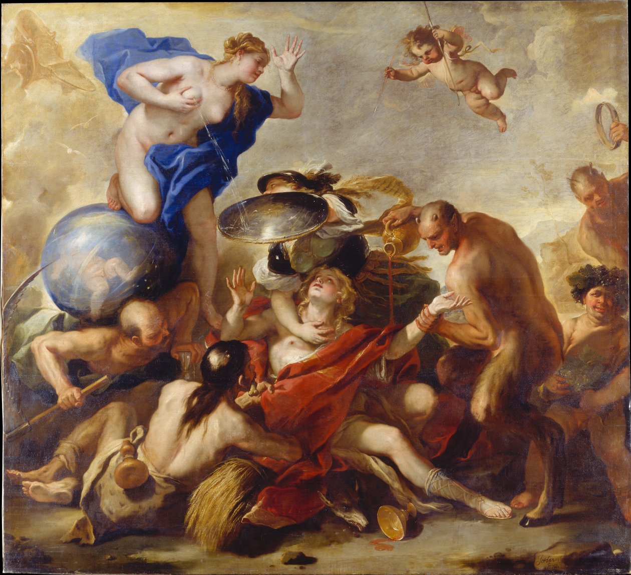 Jugend von den Lastern versucht door Luca Giordano