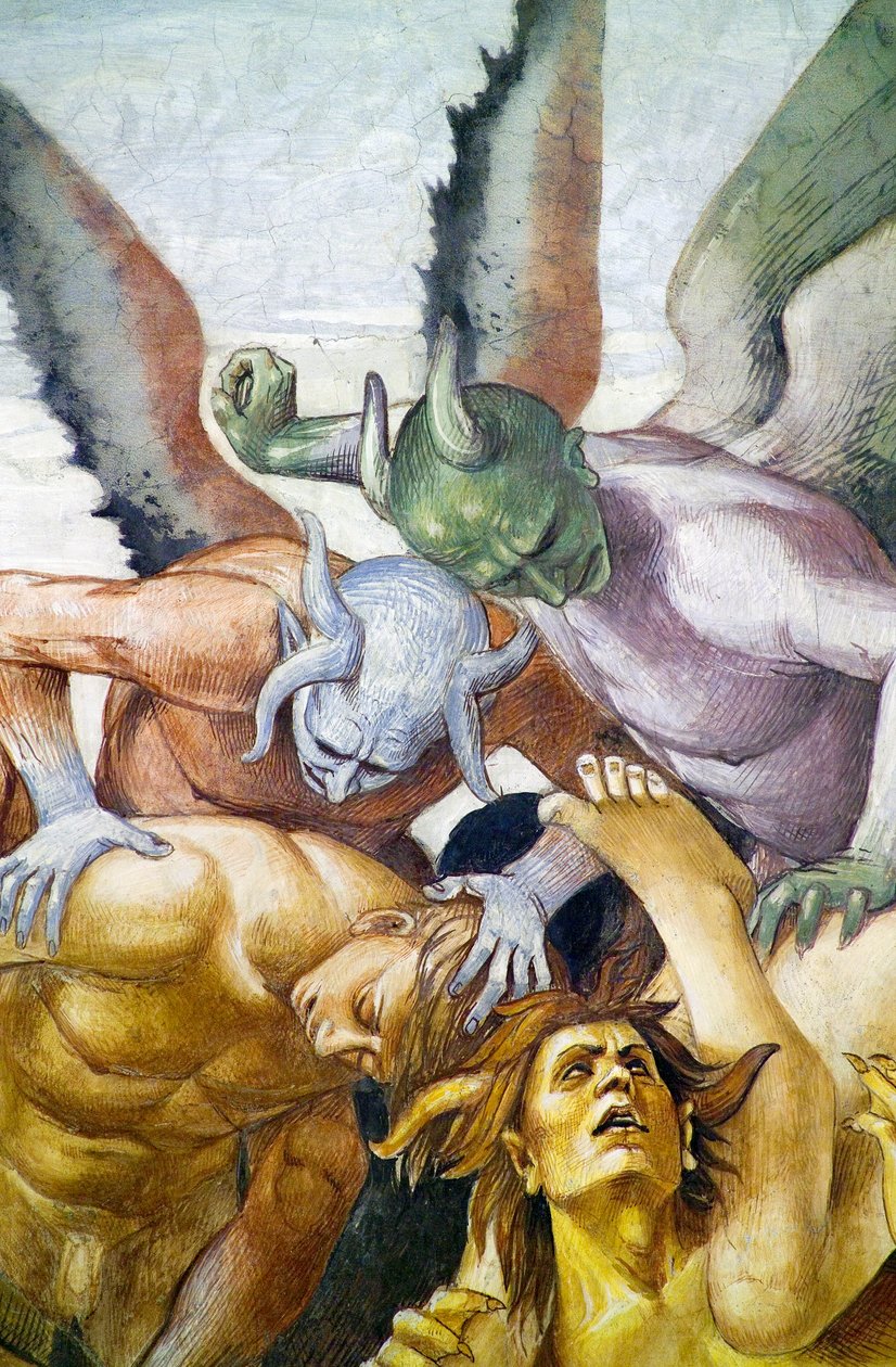 Verdoemden in de hel, uit Laatste Oordeel fresco cyclus door Luca Signorelli