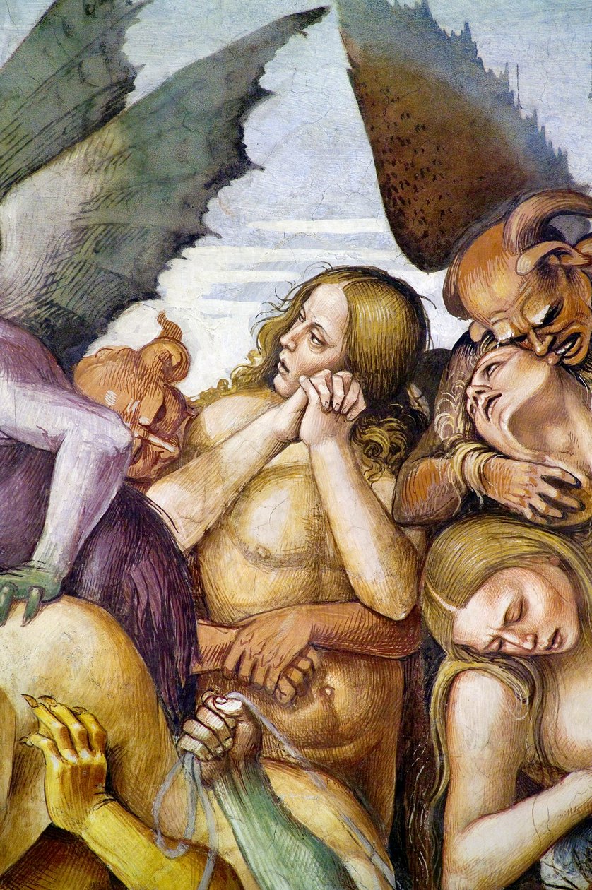 Verdoemden in de hel, uit Laatste Oordeel fresco cyclus door Luca Signorelli