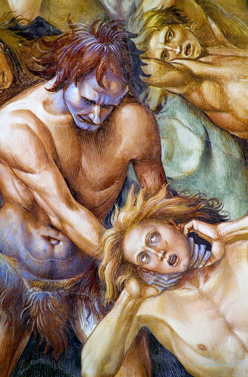 Vervloekten in de hel, uit Laatste Oordeel fresco cyclus door Luca Signorelli