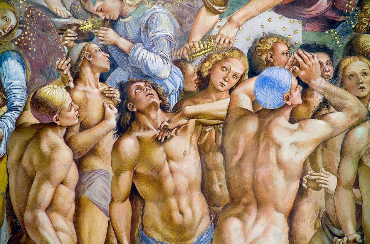 Uitverkorenen, uit Laatste Oordeel fresco cyclus door Luca Signorelli