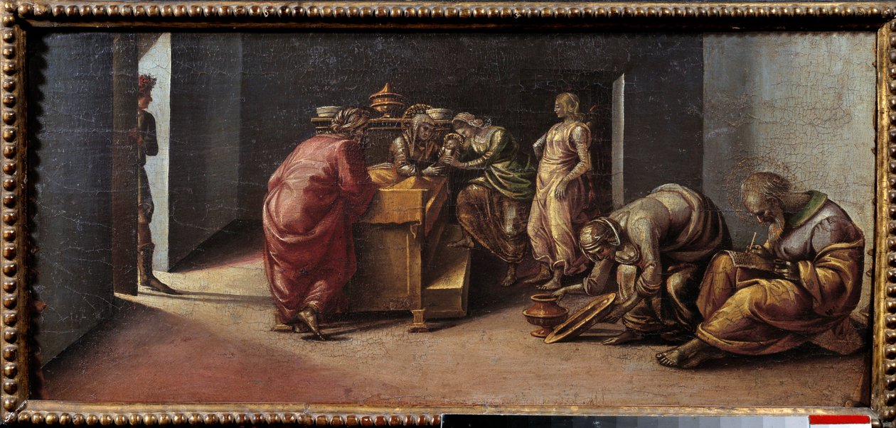 De geboorte van Johannes de Doper door Luca Signorelli
